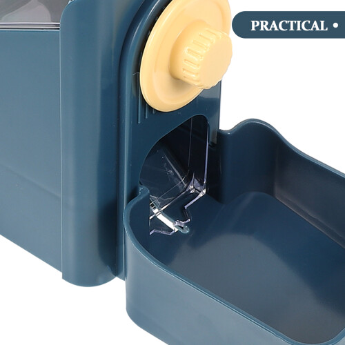 Dark Blue Automatic Cat Feeder Durable PP Small Pet Food Dispenser 2