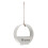 1Pc White Iron Hanging Flowerpot Rounded Wall Mount Decorative Pot 1