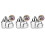 3pcs Transparent Waterproof Multifunctional Wash Bag ( Black ) 7