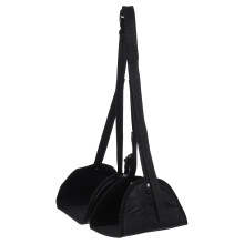 Black Oxford Cloth Foot Hammock Portable Travel Footrest