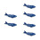 6Pcs Blue Ceramic Flatware Organizer Chopstick Rest for Dining Table 2