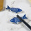 4Pcs Blue Ceramic Chopstick Rest Set Home Cutlery Organizer 3