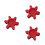 3Pcs Flexible Jaw Coupling Pad Rubber Spider Insert Orange Machine 10