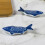 4Pcs Blue Ceramic Chopstick Rest Set Home Cutlery Organizer 4