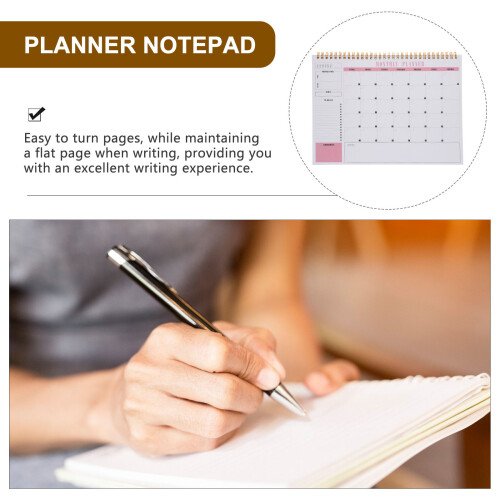 Orange Daily Planner Notepad Paper Aluminum Organizer Notebook 2