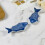 4Pcs Blue Ceramic Chopstick Rest Set Home Cutlery Organizer 6