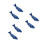 6Pcs Blue Ceramic Flatware Organizer Chopstick Rest for Dining Table 7