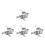 4Pcs Metal Snare Drum Accessories Silver Precision Adjusters for Drums 3