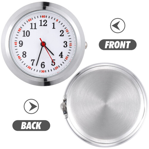 2Stk DIY Taschenuhr Zubehör Silberne Zifferblätter 2