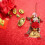 3Pcs Plush Ox Mascot Hanging Decorations Soft PP Ornaments 3