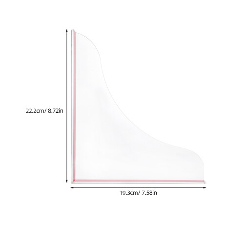 2Stk Selbstklebende Duschkabinen Ecke Splash Guard Transparent 1