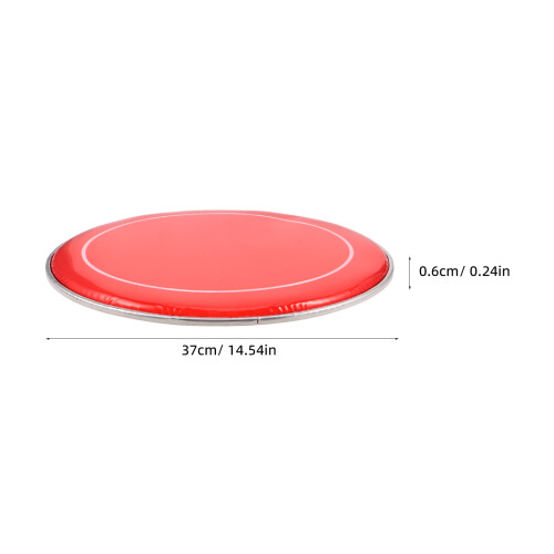 Red Drum Head Double Layer Metal Plastic Drum Cover for Stage Use 1