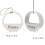 1Pc White Iron Hanging Flowerpot Rounded Wall Mount Decorative Pot 2
