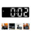 3Pcs Simple LED Digital Clock Black Alarm Clock for Bedroom and Office 10