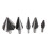 5Pcs Step Drill Bit Set Alloy Steel 1-6mm Silver 8