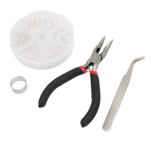 Jump Rings Assorted Size Silver Alloy Steel Pliers