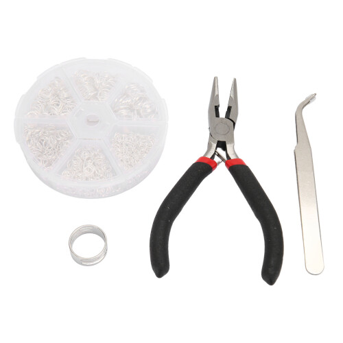 Jump Rings Assorted Size Silver Alloy Steel Pliers 2