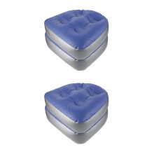 4Stk Sky-Blue Bade- Und Sitzkissen PVC Mit Saugnäpfen
