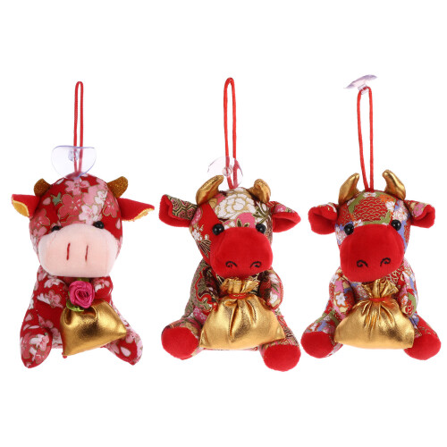 9Pièces Accessoires Peluche Buffle Décorations Suspendues