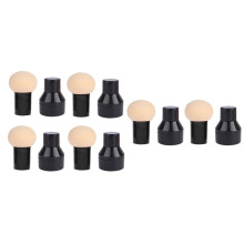 6St Fluweelzachte Make-Up Puff Met Handvat Voor Dagelijks Gebruik