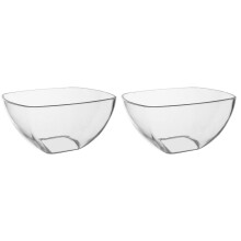 2St Serveerkom Transparant Voor Salade En Toetjes