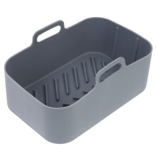 Grijs Silicone Airfryer Mand Keuken Accessoire Makkelijk Schoon