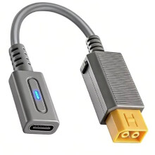 12 cm Krótki Kabel Zasilający Typu C Żeński dla WiiU z Niebieską Diodą LED do Kompaktowych Konfiguracji do Gier