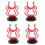 4pcs Universal Microphone Wavy Shock Mount Adapter Plastic Microphone Bracket Mount Replacement Shockmount Accessories 2