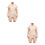 2Sets Steam Kleding Lichtgeel Polyester Comfortabele Set 6
