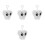 4Pcs Plush Tooth Doll Keychain Pendant Soft White Backpack Charm 2