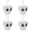 4Pcs Plush Tooth Doll Keychain Pendant Soft White Backpack Charm 4