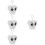 4Pcs Plush Tooth Doll Keychain Pendant Soft White Backpack Charm 6