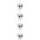 4Pcs Plush Tooth Doll Keychain Pendant Soft White Backpack Charm 7