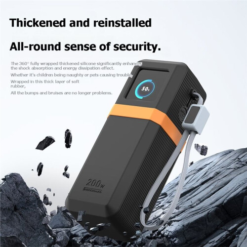 Silicone Case for UGREEN Nexode 200W Power Bank 25000mAh, Shockproof Cover with Precise Cutouts