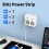 Wall Socket Power Strip Extender with 2 AC Outlets 2 USB  1 Type-C Charger Electrical  for Home EU Plug 2
