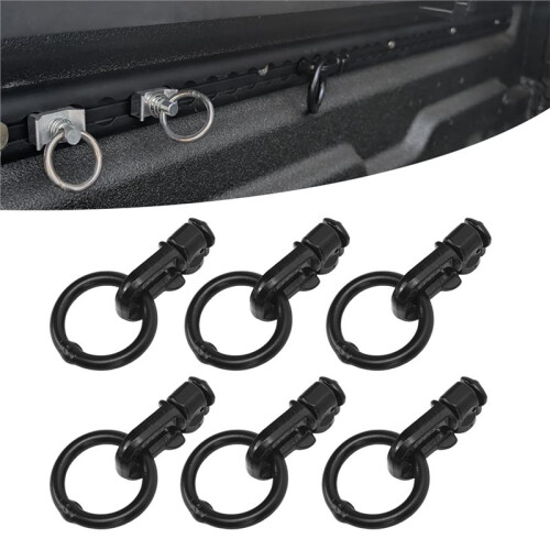 6 Pcs L Track Double Stud Fitting for Truck Bed Tie Down, 5000lbs Breaking Strength