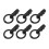 6 Pcs L Track Double Stud Fitting for Truck Bed Tie Down, 5000lbs Breaking Strength 5