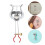 Clip Tromba in Metallo Resistente E Stabile Multicolor 3