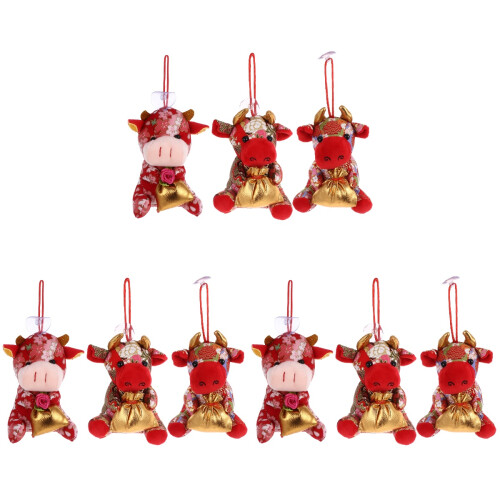 9Pièces Accessoires Peluche Buffle Décorations Suspendues 1