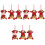 9Pièces Accessoires Peluche Buffle Décorations Suspendues 3