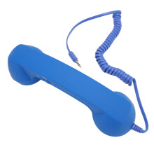 Cell Phone Handset 3.5mm Plug - Blue, Wired