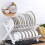 2-Tier Dish Rack, Large Capacity, Black, Foldable 10