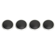 4pcs White Circle Hub Cap 68078419AC Chrome Trim