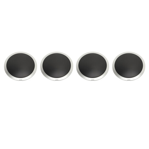4pcs White Circle Hub Cap 68078419AC Chrome Trim
