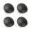 4pcs White Circle Hub Cap 68078419AC Chrome Trim 2