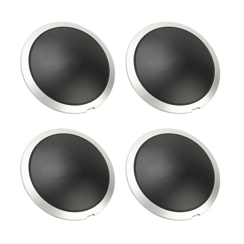 4pcs White Circle Hub Cap 68078419AC Chrome Trim 1