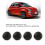 4pcs 68078419AC White Circle Red Letter Hub Cap 3