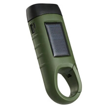 Handkurbel-Solartaschenlampe, Tragbare LED-Überlebenstaschenlampe für Camping, Outdoor-Aktivitäten und Wandern, Keine Batterie Erforderlich,
