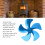 Blue 5-Blade Stove Fan Blade Replacement 3