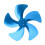 Blue 5-Blade Stove Fan Blade Replacement 6